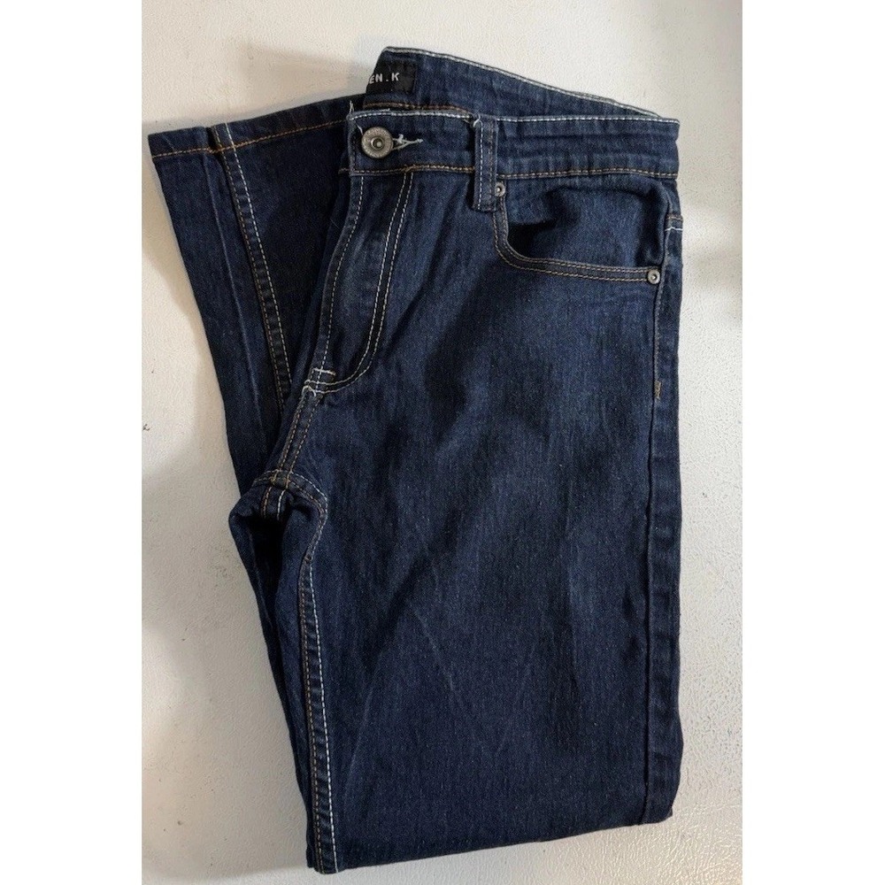 Kayden K  Dark Wash Blue Denim Skinny‎ Leg Jeans Men's Size 34x32 SEE PHOTOS